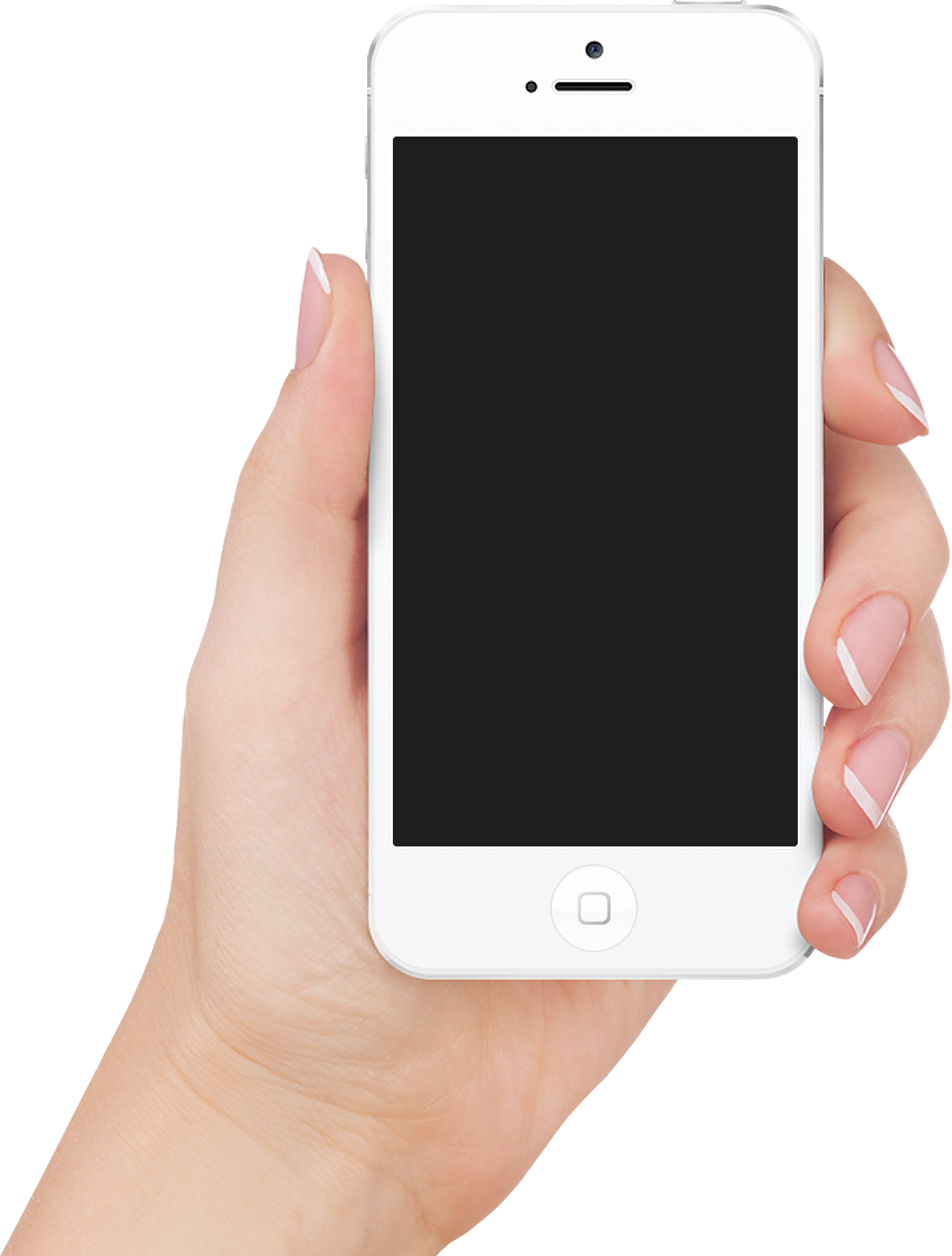 A hand holding an iPhone showing Voto